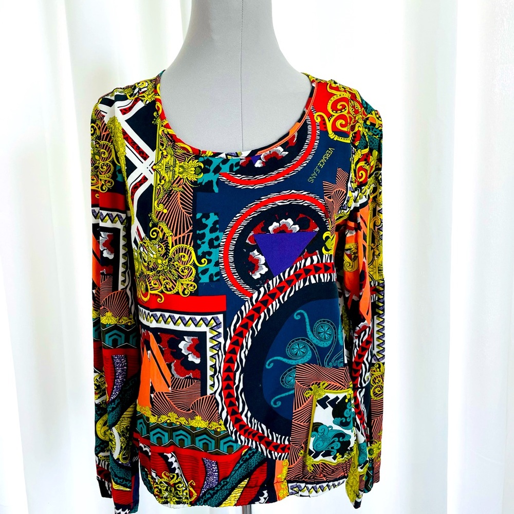 Vintage Versace jeans top. Made in Italy. Size 4-6.